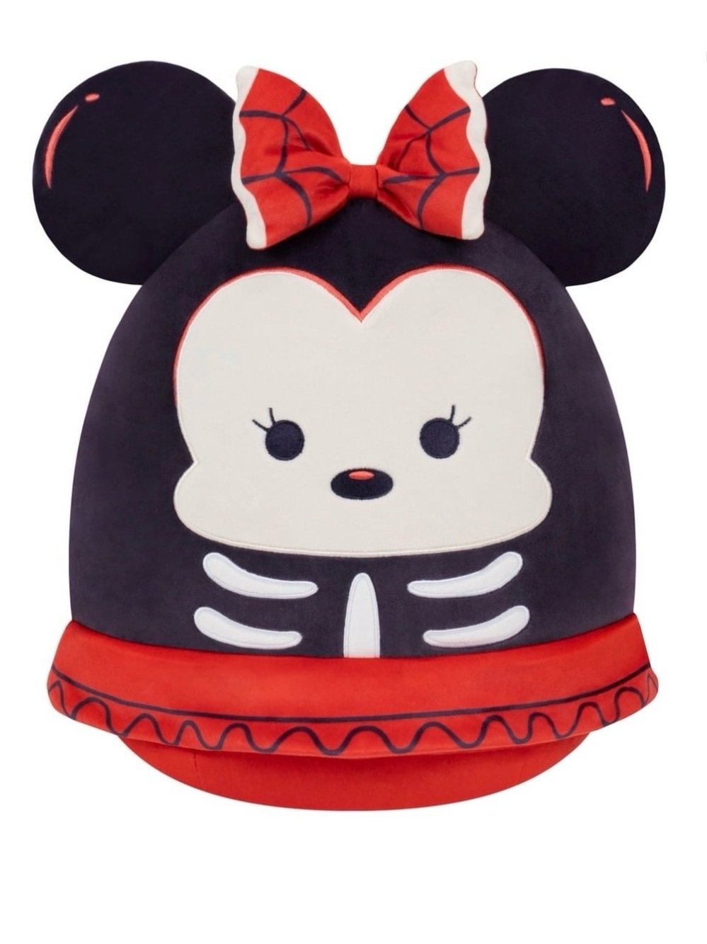 New! Disney Halloween 12” Skeleton Minnie Mouse Squishmallow Halloween Squad Co